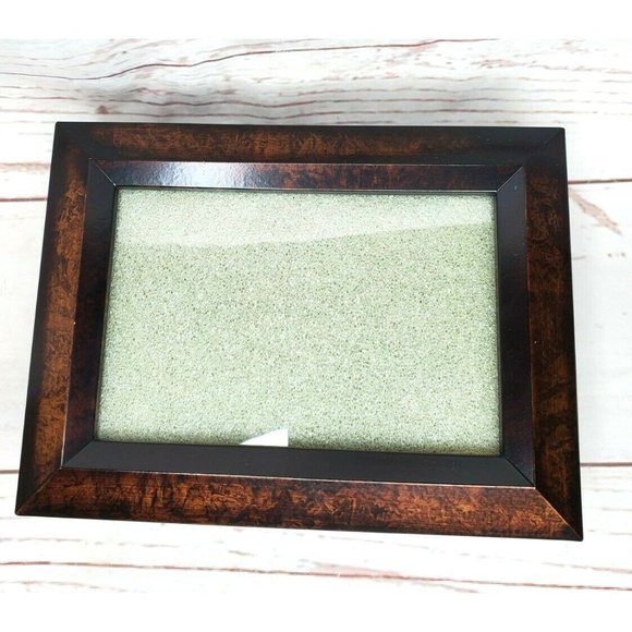 Elegant Expresso Brown Velvet Interior Picture Frame Sectional Jewelry Box - Picture 3 of 12